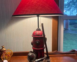 Fireman theme table lamp