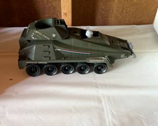 Selection of plastic toy army vehicles