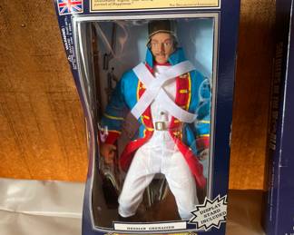 Revolutionary war action figure in box.