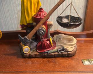 Fire department candle holder