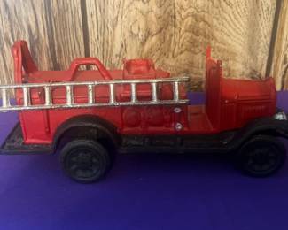 Cast iron fire truck