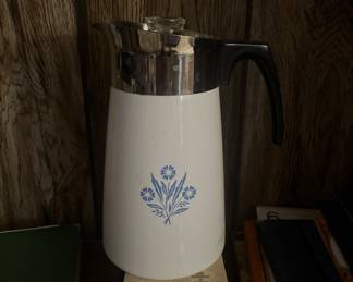 Corning ware corn flower blue percolator 