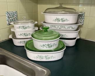 Corning Ware ivy pattern bakeware