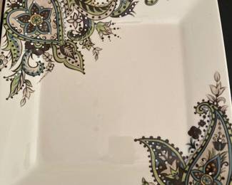 Paisley dish set (8 pc. setting includes dinner plates, salad plates, bowls, serving bowl, serving platter, and mugs)