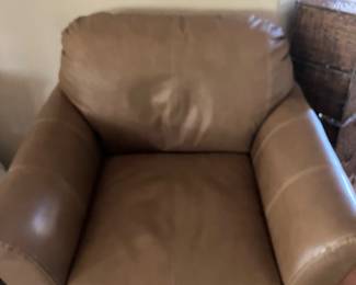 Leather chair (see matching coach and ottoman)