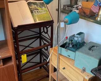 Turquoise gooseneck lamp 55” tall $100 + tax