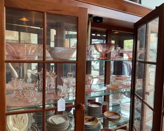 Pink depression glass