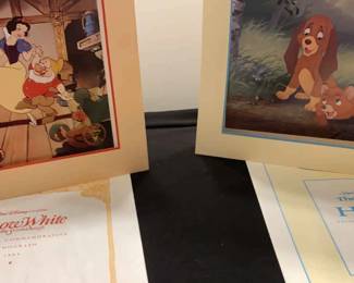 2 Disney Commemorative Lithographs