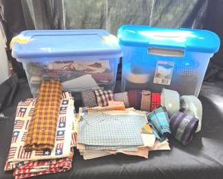 Assortment Of Fabric Remnants And Strips