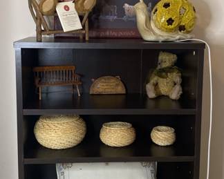 Bookshelf With Country Cottage Decor Lot