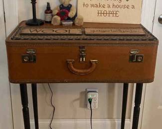 Cozy Suitcase Table Decor