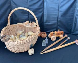 Vintage And Handcrafted Tools, Toys And Rustic Textures Mystery Lot