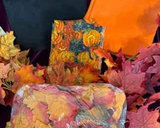 Large Faux Fall Floral Mystery Lot