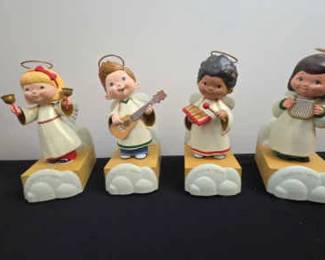 Set Of 4 Hallmark Wireless Childrens Angel Choir Figurines