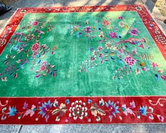  01 Vintage Chinese Art Deco Style Rug 
