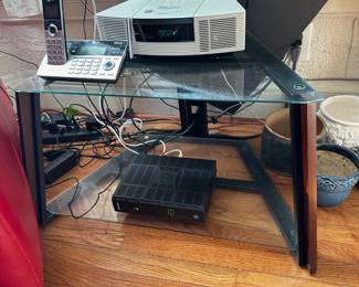 Glass TV table
