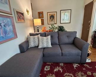 Grey Fabric Sectional