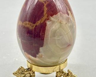 Multi-Colored Marble-Look Stone Egg