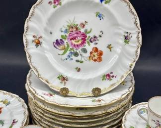 (37) Richard Klemm Dresden Flower China Set