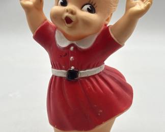 1958 Bonnytex Blonde Girl in Red Dress & Shoes
