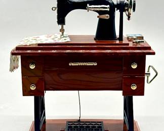Vintage Treadle Sewing Machine Music Box