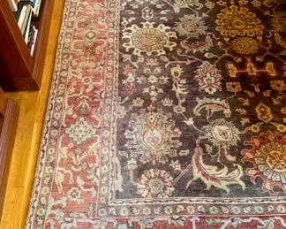 Wool Area Rug (rust, brown, cream)