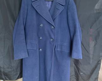 Landis Clothes Inc Mens Wool Overcoat Blue Size 41L