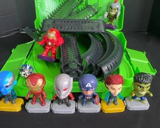 Marvel Avengers Figures Power Rippers Battle Race Track
