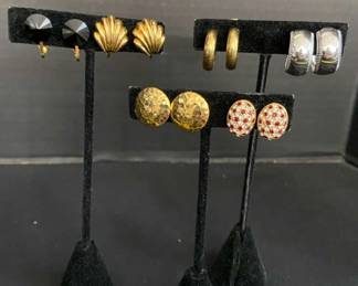 Vintage Clip On Earrings Monet Swarovski Napier And Other
