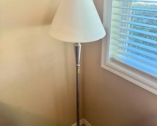 Floor Lamp / Modern Crome finish…there are (2) matching Table Lamps