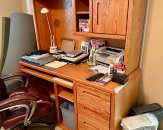 Lg Oak Desk Unit / super sturdy