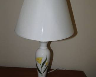 Pair of floral lamps