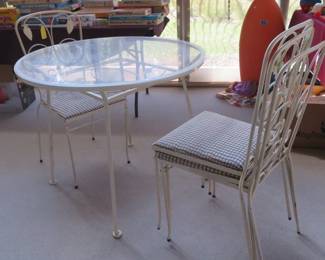 Vintage wrought iron patio set.