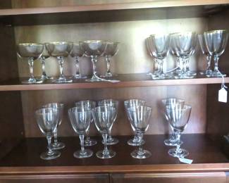 Gorgeous Lenox Montclair assorted sizes crystal glasses.