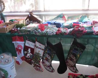 Christmas linens.