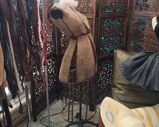 Antique (1800's?) Dress Form with Cast Iron Base