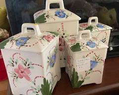 vintage ceramic canister set- Andrea by Sadek