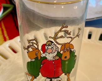 Sipping Santa Glasses