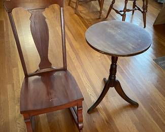 Rocker and small drum table
