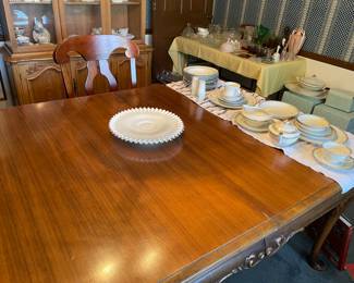 Dining table with 2 leaves. Made by Berkey & Gay Furniture Company. 