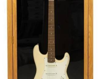 221a Fender Guitar Signed by Eric Clapton with Display