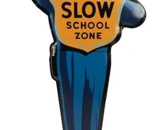 216a Vintage CocaCola Policeman School Safety Sign