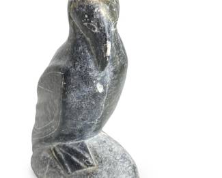 Inuit Soapstone Bird Sculpture Eskimo Craving