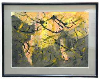 Signed Abstract Watercolor Painting