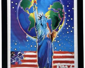 Peter Max âPeace on Earth" Canvas Serigraph