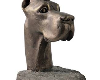 Signed Austin Great Dane Dog Bust