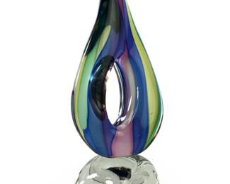 Large Formia Murano Abstract Art Glass Sculpture