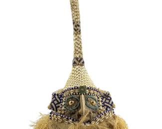 African Kuba Mukyeem Elephant Helmet Mask