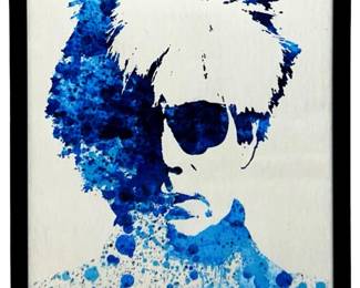 Andy Warhol Watercolor Portrait Lithograph