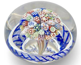 1850 Baccarat Torsade Millefiori Paperweight